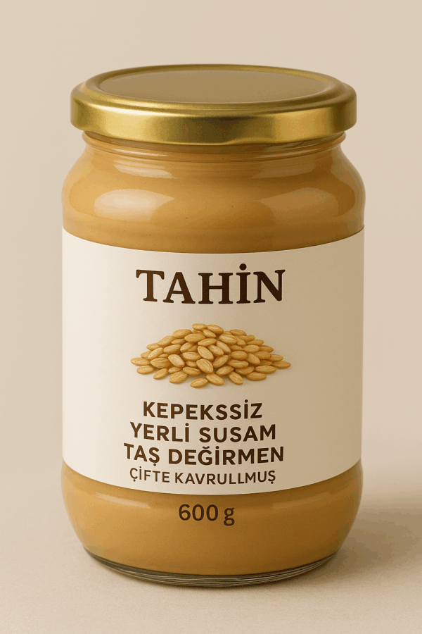 Taş değirmende öğütülen, çifte kavrulmuş ve kepeksiz 600 gr Tahin ile saf lezzeti keşfedin. Katkısız, doğal ve Alanya üretimiyle avokadom.com’da!