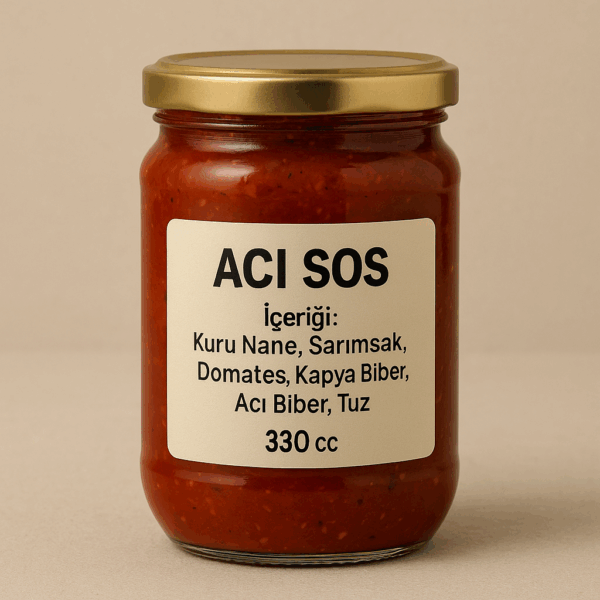 Doğal içerikli 330 cc Acı Sos ile sofralarınıza lezzet ve sağlık katın. Alanya’nın aroması, katkısız yapısıyla avokadom.com’da sizi bekliyor!