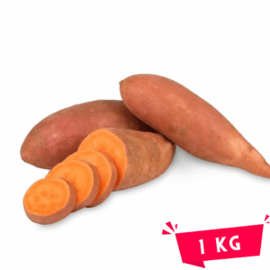 Tatlı patates 1 kg, lif ve vitamin açısından zengin yapısıyla sağlıklı tariflerin vazgeçileni. Doğal, besleyici ve lezzetli bir sebze seçimi!